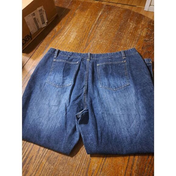 Size 18 Route 66 Low Rise Cotton Denim Blue Jean Capris w Pockets Belt Loops - Picture 4 of 4